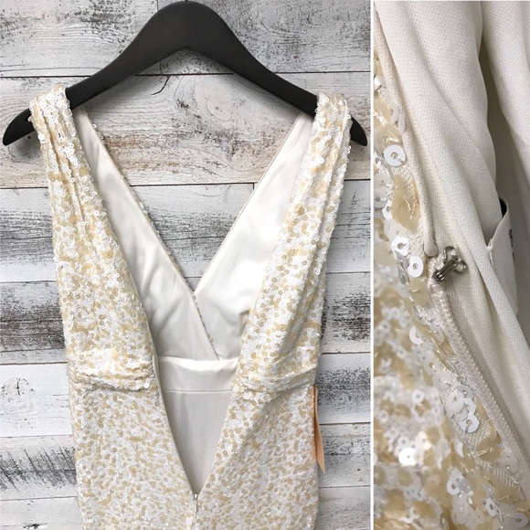 BHLDN Badgley Mischka Bette Gown Sequins Wedding - Picture 7 of 8